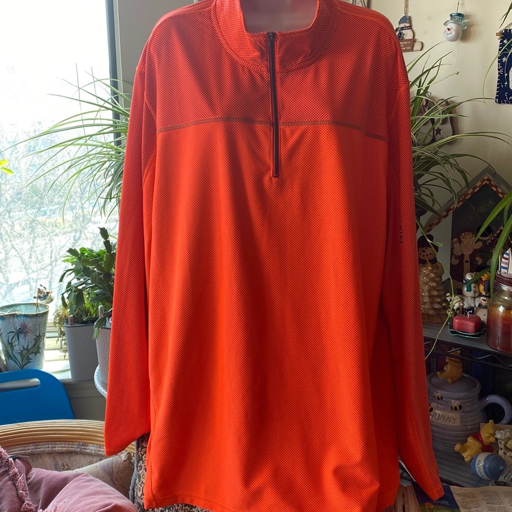 Calvin Klein Performance Quarter-Zip Atomic Orange Lightweight Jacket, XXL, NWT